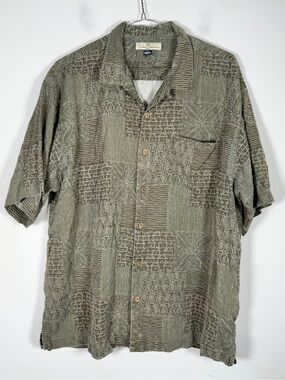 Tommy Bahama Men’s Size Extra Large XL Short Sleeve Button Down Shirt 100% Silk